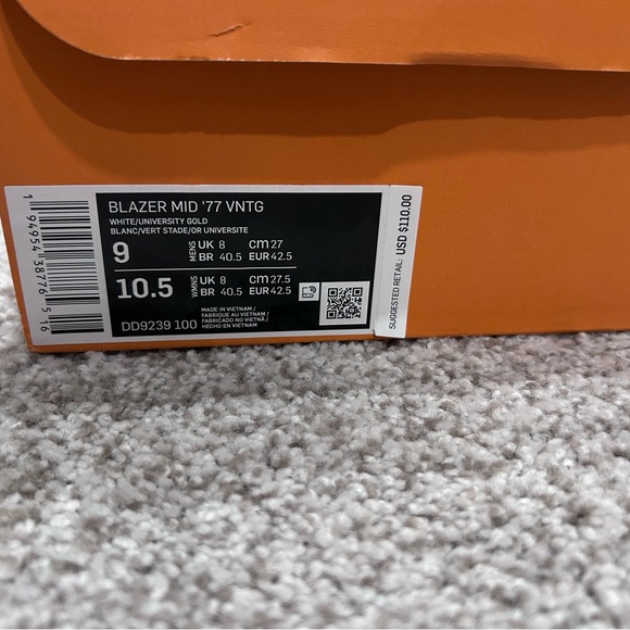 Nike Blazer Mid '77 Vintage White and Gold - Picture 3 of 5